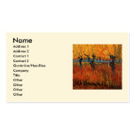 Sauces de Van Gogh en la puesta del sol, impresion Tarjetas De Visita