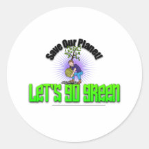 SaveOurPlanet Etiqueta Redonda
