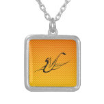 Saxofón amarillo-naranja collar
