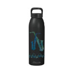 Saxofón azul eléctrico botellas de beber
