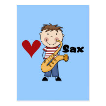 Saxofón - camisetas y regalos masculinos tarjetas postales