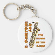 Saxofón del barítono llaveros personalizados