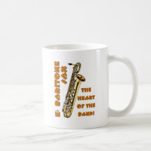Saxofón del barítono tazas