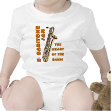 Saxofón del barítono traje de bebé
