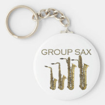 Saxofón del grupo llaveros personalizados