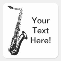 Saxofón personalizado pegatinas