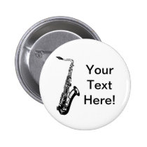 Saxofón personalizado botones