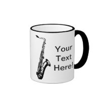 Saxofón personalizado tazas