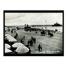 Scheveningen, embarcadero del en del bulevar, vint tarjeta postal