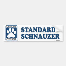 SCHNAUZER_Blue ESTÁNDAR Pegatina De Parachoque