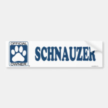 SCHNAUZER_Blue Etiqueta De Parachoque