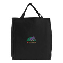 Schnauzer de Earthdog del amor Bolsa De Mano Bordada
