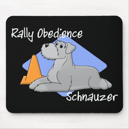 Schnauzer de la obediencia de la reunión del dibuj alfombrillas de ratones
