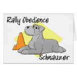 Schnauzer de la obediencia de la reunión del dibuj tarjeton
