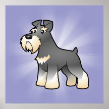 Schnauzer gigante/estándar/miniatura del dibujo an posters