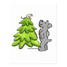 SchnauzerChristmas Tarjeta Postal