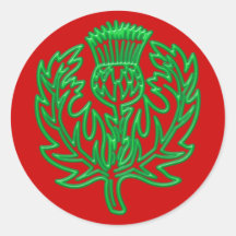 Schottland Distel Scotland thistle Runder Sticker