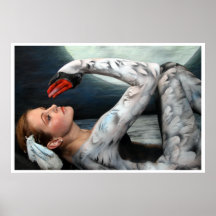 Schwan swan leda bodypainting poster print druck