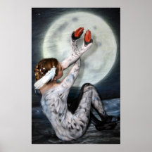 Schwan swan leda bodypainting poster print druck
