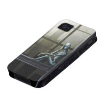 scifi enterado del robot del uno mismo Case-Mate iPhone 4 funda
