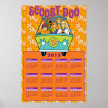 Scooby-Doo el calendario de la máquina 2013 del mi Poster