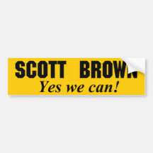 Scott Brown - podemos sí Etiqueta De Parachoque
