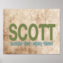 {Scott} impresión conocida del significado Impresiones