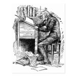 Scrooge en su escritorio postal