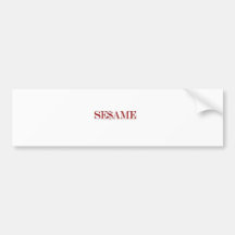 Se$ame Etiqueta De Parachoque