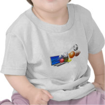 Se divierte concepto del app del ordenador camisetas