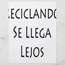 SE Llega Lejos de Reciclando Flyer A Todo Color