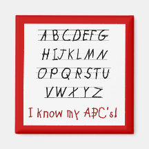 Sé mis camisetas y regalos de ABCs Imán De Frigorifico
