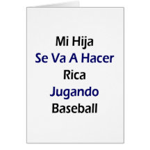 SE Va del MI Hija un béisbol de Hacer Rica Jugando Felicitación