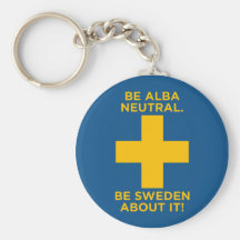 Sea Alba Neutral-Es Suecia sobre ella llavero
