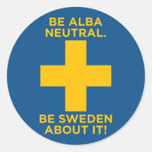 Sea Alba Neutral-Es Suecia sobre ella pegatina