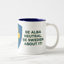 Sea Alba Neutral-Es Suecia sobre ella taza