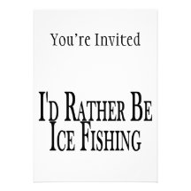 Sea bastante pesca del hielo comunicado personalizado