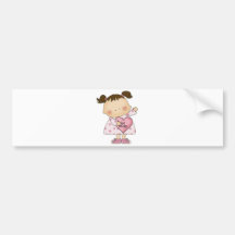 sea bebé del chica del cutie de la tarjeta del día pegatina de parachoque