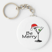 Sea Felices Navidad Martini Llaveros