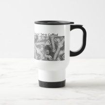 ¡Sea feliz! ¡Beba el café!  Taza