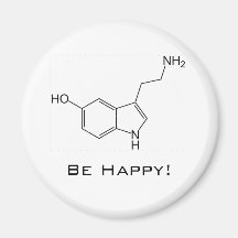 ¡Sea feliz! Imán de la serotonina