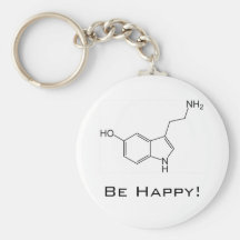 ¡Sea feliz! Llavero de la serotonina
