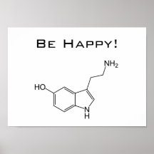 ¡Sea feliz! Poster de la serotonina