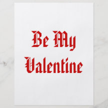 Sea mi tarjeta del día de San Valentín. Día de San Flyer Personalizado