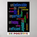 Sea positivo impresiones