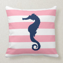 Seahorse ancho azul y rosado blanco del modelo de  almohadas