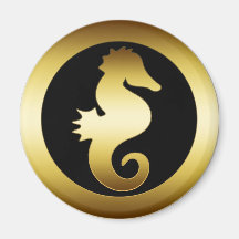 SEAHORSE DE ORO IMÁN DE NEVERA