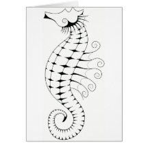 Seahorse de Swirly Tarjetón
