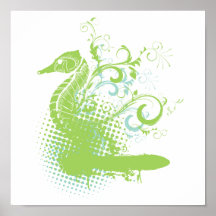 seahorse elegante posters