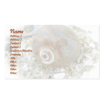 Seashell durante la bajamar que coordina artículos plantillas de tarjetas de visita